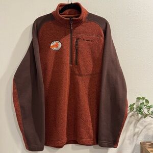 Simms XL Forest Rivershed 1/4 Zip Fleece Sweater Outdoor Fishing Hiking *READ*
